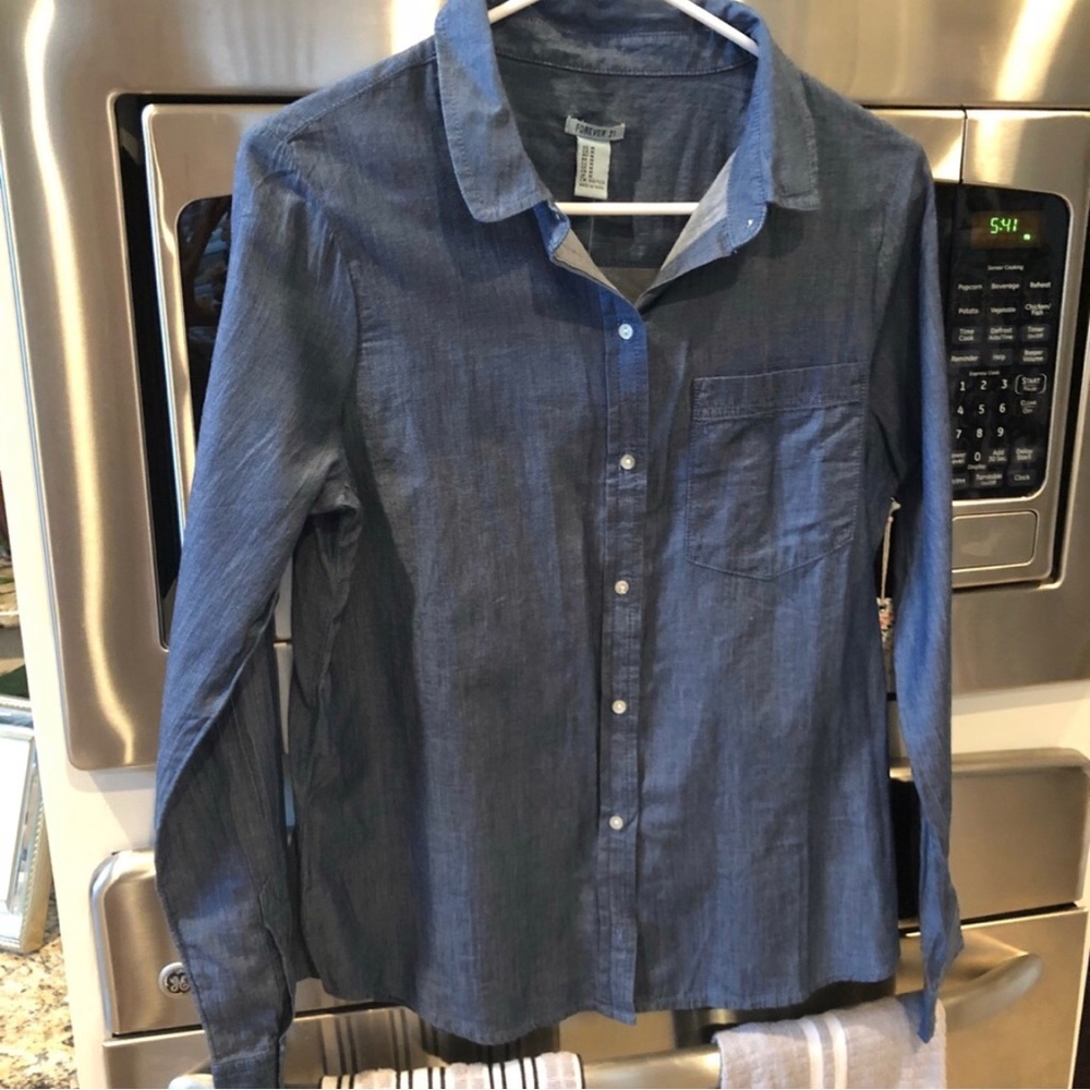 Forever 21 Chambray Top - Size Medium
